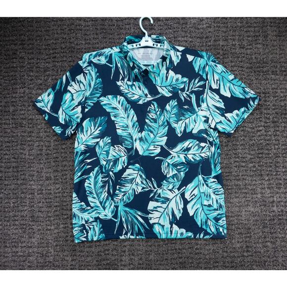 Under Armour Shirt Mens 2XL Blue Floral Print Playoff Polo Club at Nevillewood - Picture 1 of 7